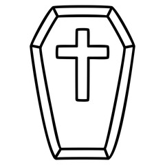 coffin outline icon