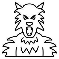fox demon outline icon