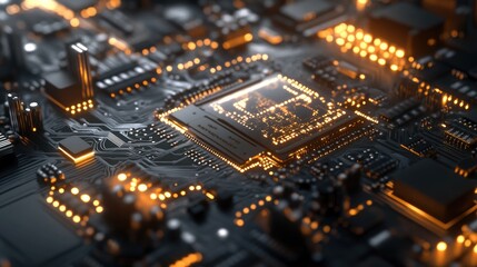 Quantum computing CPU with AI integrations, showcasing the advancements in artificial intelligence
