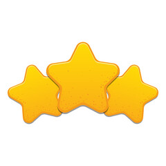 cartoon illustration of a 3 stars