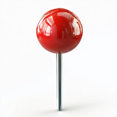 Red Pinpoint Precision: A solitary red pushpin stands poised, ready to mark a location, goal, or idea with sharp clarity. 