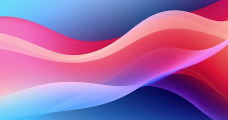 A vibrant abstract design featuring flowing waves in shades of pink and blue, ideal for backgrounds or digital art.