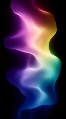 Abstract rainbow wave with glitter texture.