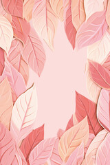 Fototapeta premium Vector foliage pattern frame