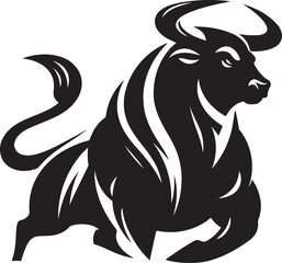 A bull silhouette