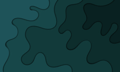 paper cut design with abstract background. Vector design layout for business presentations, banner, flyers, posters and invitations. green, colorful color