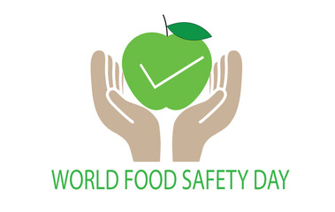 world food safety day hand holding apple
