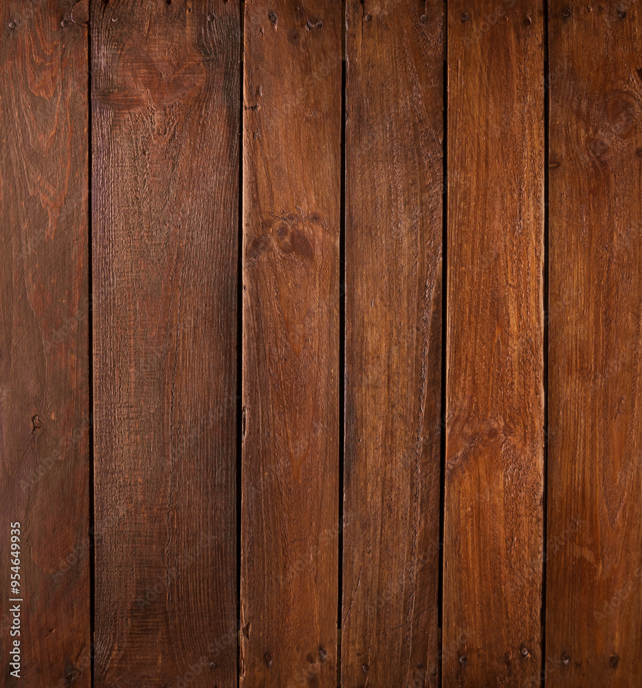 Wall mural Old rustic wood panel. Background wallpaper