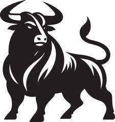 A bull silhouette