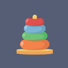 baby play toy in flat vector design.