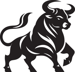 A bull silhouette
