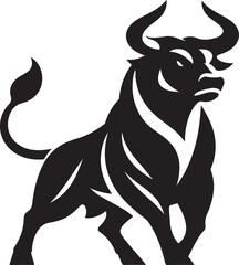 A bull silhouette