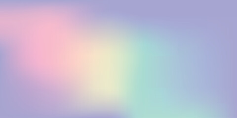 Obraz premium Rainbow blurry highlights on lilac background. Simple soft backdrop. Gradient blend. Blurred abstract background. Rainbow soft color banner.