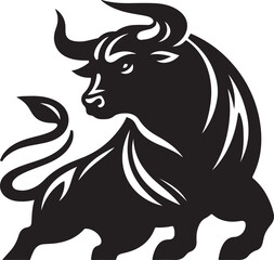 A bull silhouette