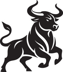 A bull silhouette