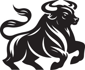 A bull silhouette