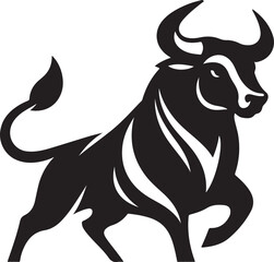 A bull silhouette