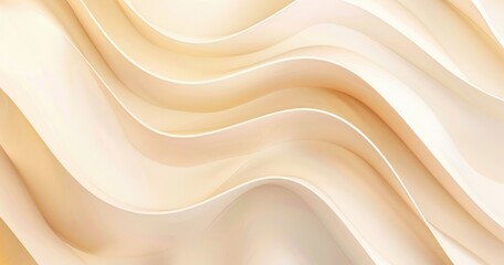 Obraz premium A smooth, flowing abstract design with soft curves and warm tones, suitable for backgrounds or digital art.