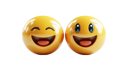 Fototapeta premium Two smiley faces 