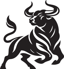 A bull silhouette