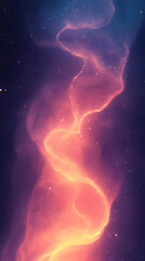 Abstract swirling nebula with glowing light.