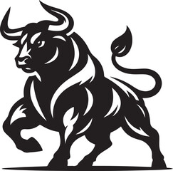 A bull silhouette