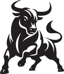 A bull silhouette