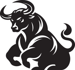 Obraz premium A bull silhouette