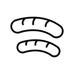Sausage icon in thin line style vector illustration graphic design