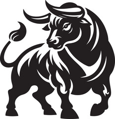 A bull silhouette