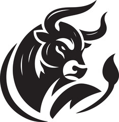 A bull silhouette
