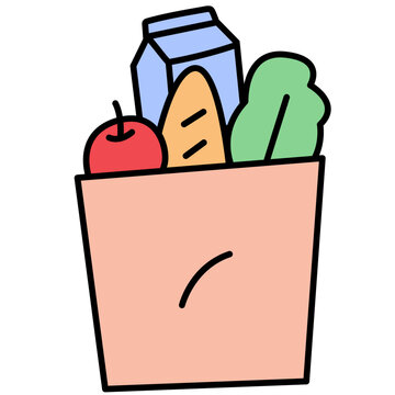 recommend clip art: Shopping bag outline icon