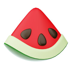 Picnic 3D Icon, Slice Watermelon