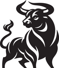 A bull silhouette