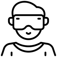 Vr Glasses Icon. Goggles Icon