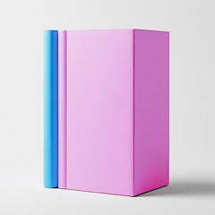 A softcover book mockup, bold typography design, bright pastel color palette, minimalist style, high-resolution details, isolated on white background, no shadows on background