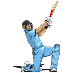 cricket athlete player illustration design vector