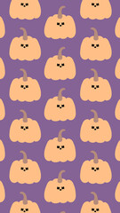 16:9 ハロウィンのおばけかぼちゃパターン⭐︎