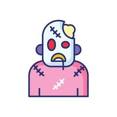 Zombie icon vector stock illustration