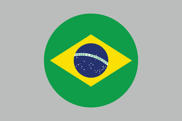 Fototapeta premium Brazil flag sign, Brazil flag over green background vector illustration, Brazilian flag vector, Brazilian national flag graphic 