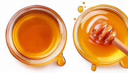 honey dripping from a glass