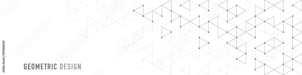 Aufkleber Graphic design element for web page or banner with a geometric pattern of triangle shapes.