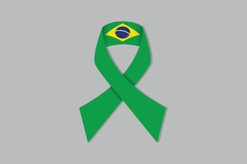 Peace for Brazil with flag, Brazilian National Flag, EPS Vector Illustration, Flag of the Federative Republic of Brazil, Illustration of the Brazil flag
