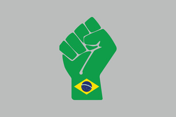 Peace for Brazil with flag, Brazilian National Flag, EPS Vector Illustration, Flag of the Federative Republic of Brazil, Illustration of the Brazil flag
