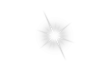 White sparkle light effect isolated on transparent background. Glowing silver white light. Shining star, light spark with rays. Light sparkle bling effect. Light PNG. Flare light, lens flare