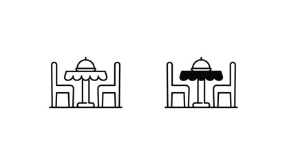 Dining Table icon design with white background stock illustration