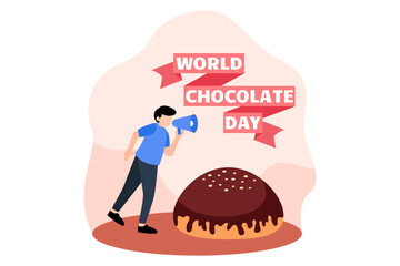 World Chocolate Day Flat Design Illustration