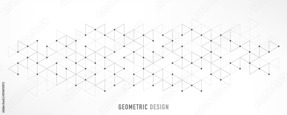 Wall mural Abstract vector background with a geometric pattern of triangle shapes. Graphic design element 