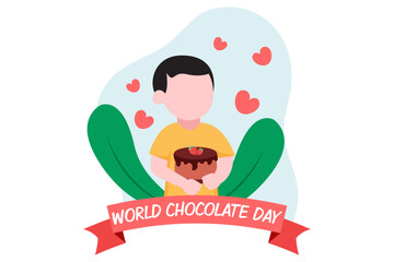 World Chocolate Day Flat Design Illustration