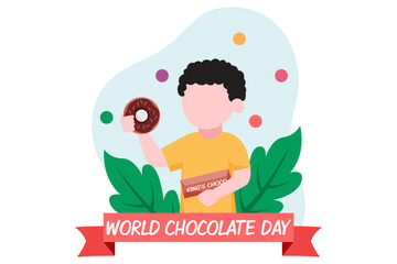 World Chocolate Day Flat Design Illustration